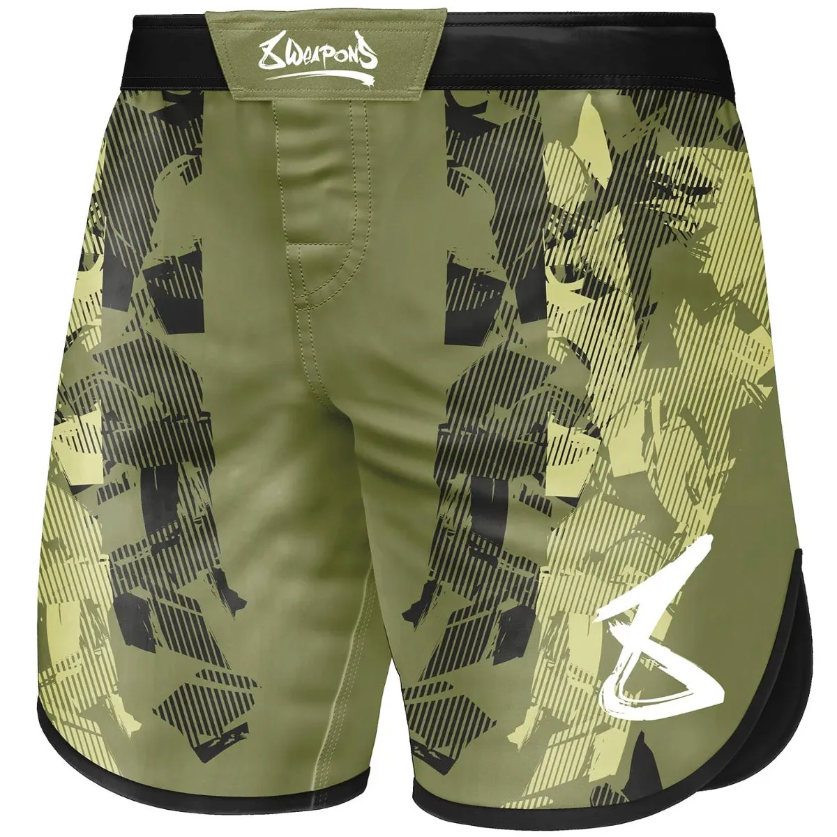 8 Weapons Hit 2.0 Fight Shorts Olive/Black