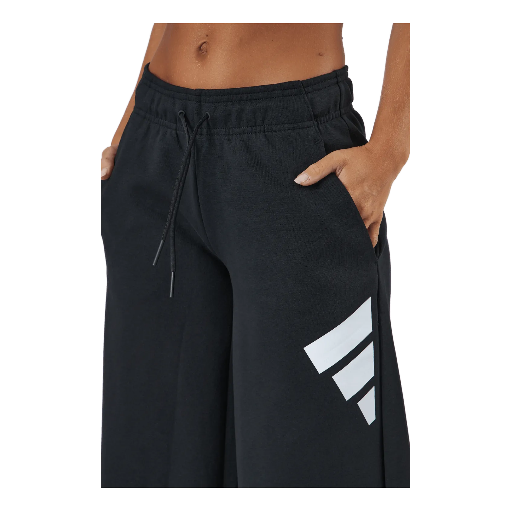 Adidas Sportswear Three Bar Wide Pants Black