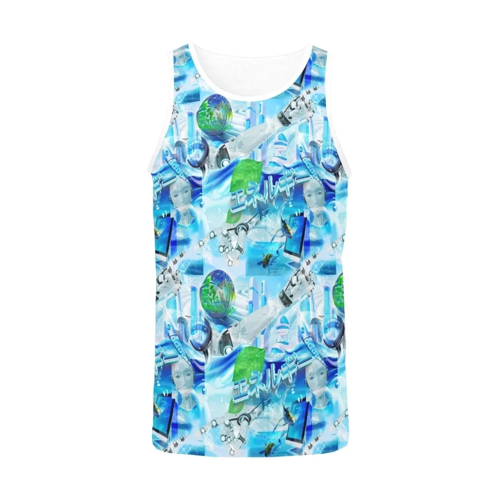 AI Robot Y2K Men's All Over Print Tank Top