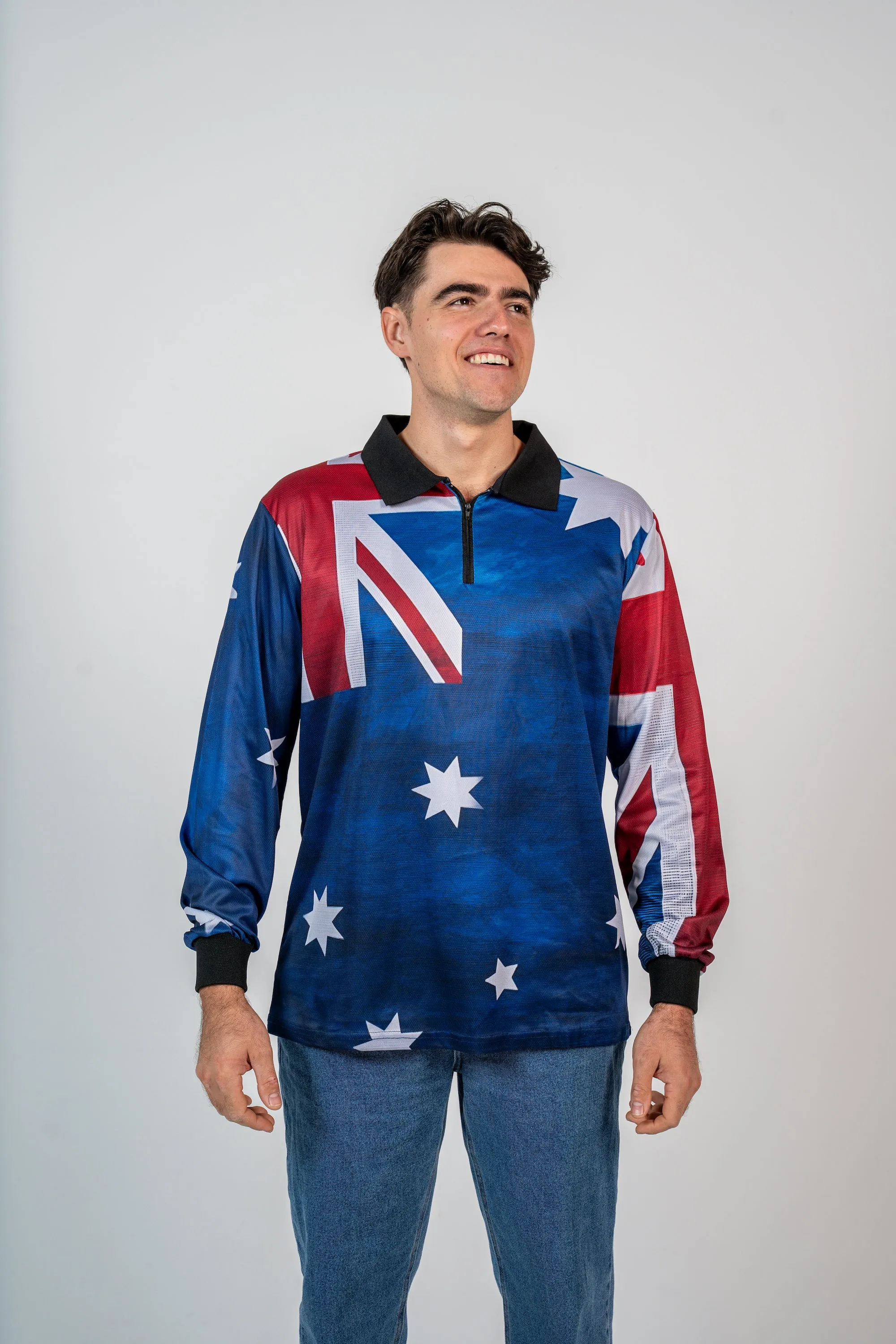 Aussie Flag Polo Shirt - Quick Dry & UV Rated