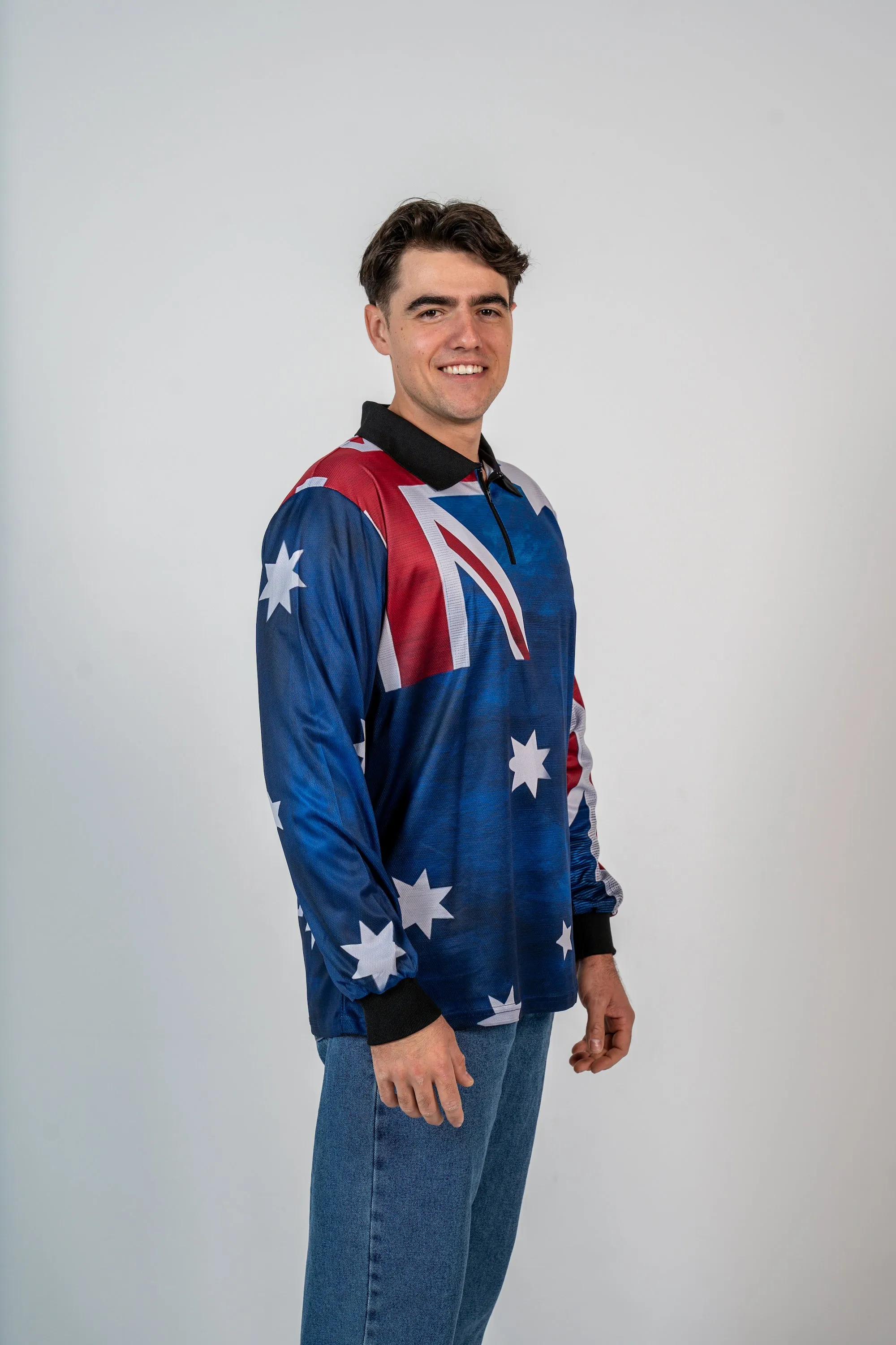 Aussie Flag Polo Shirt - Quick Dry & UV Rated