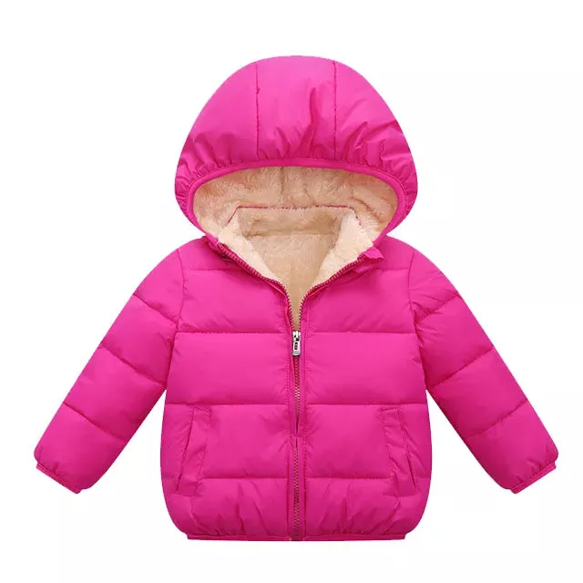 Baby/Kids Warm Plush Thicken Fur Hooded Jackets