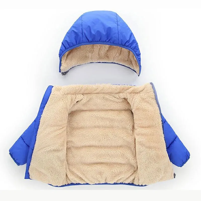 Baby/Kids Warm Plush Thicken Fur Hooded Jackets