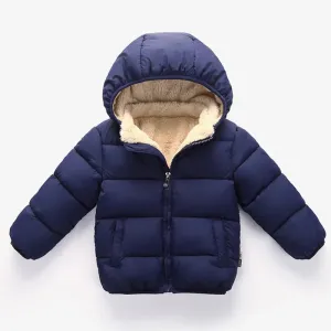 Baby/Kids Warm Plush Thicken Fur Hooded Jackets