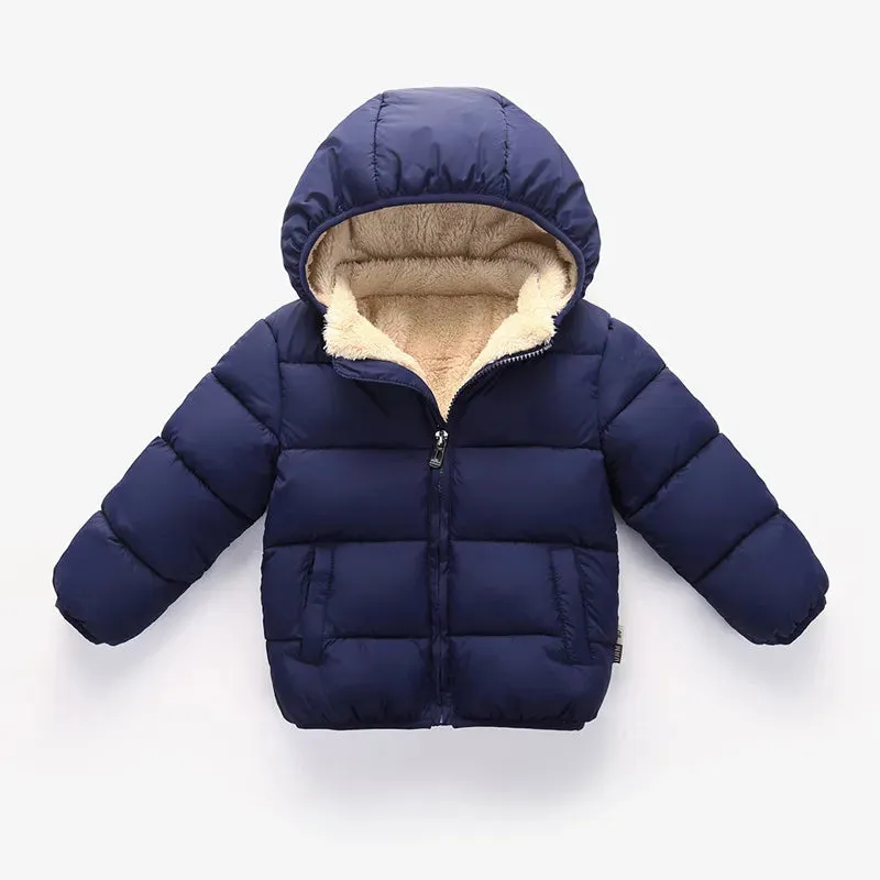 Baby/Kids Warm Plush Thicken Fur Hooded Jackets