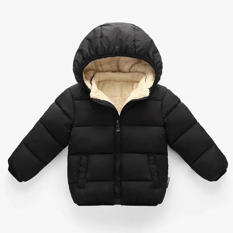 Baby/Kids Warm Plush Thicken Fur Hooded Jackets