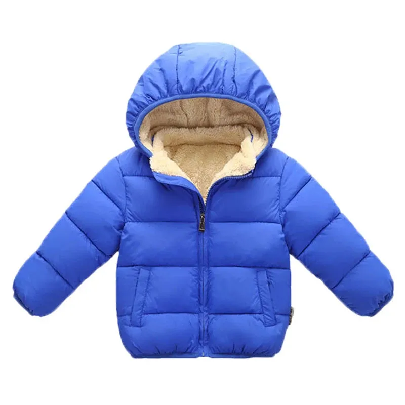 Baby/Kids Warm Plush Thicken Fur Hooded Jackets