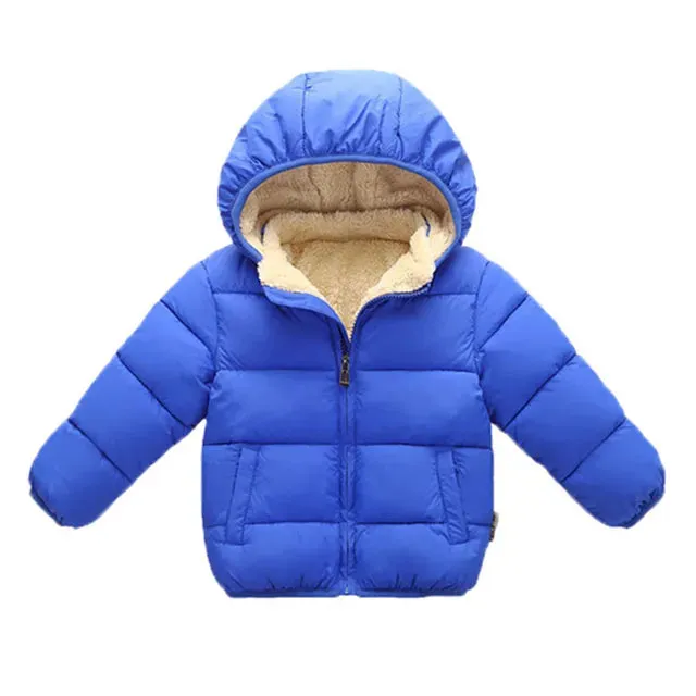 Baby/Kids Warm Plush Thicken Fur Hooded Jackets