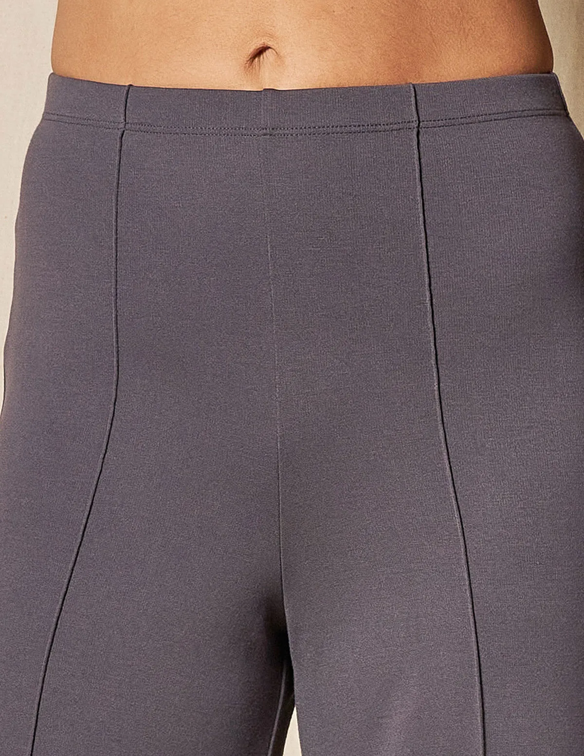 Bamboo Ponte Wide Leg Pants - Grey