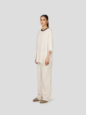 Basket T-Shirt in Neutral Stripes