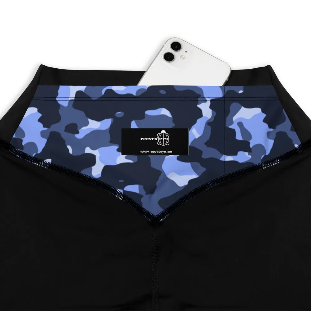 Blue Camo Training Sports Leggings