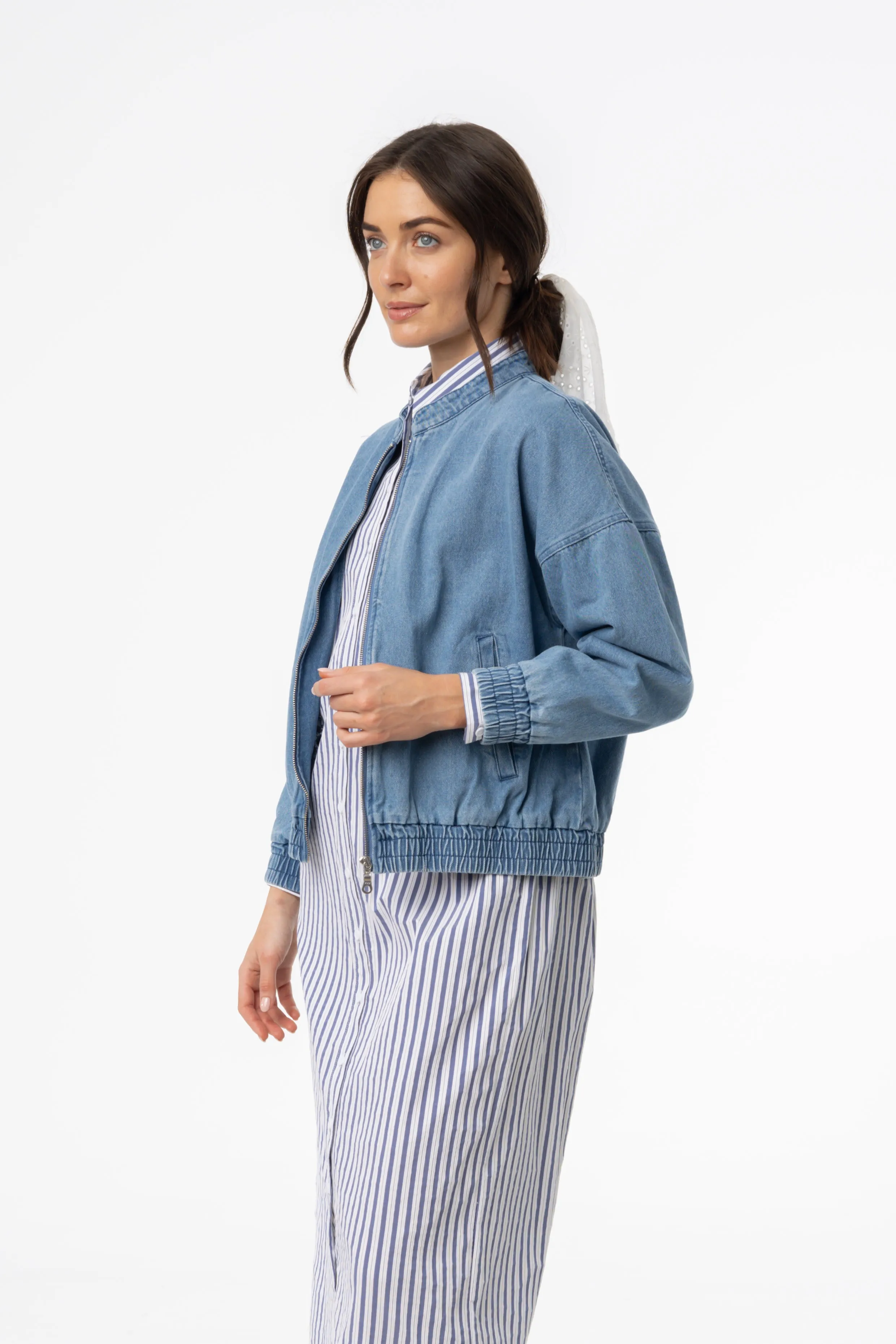 Blue Denim Oversized Jacket