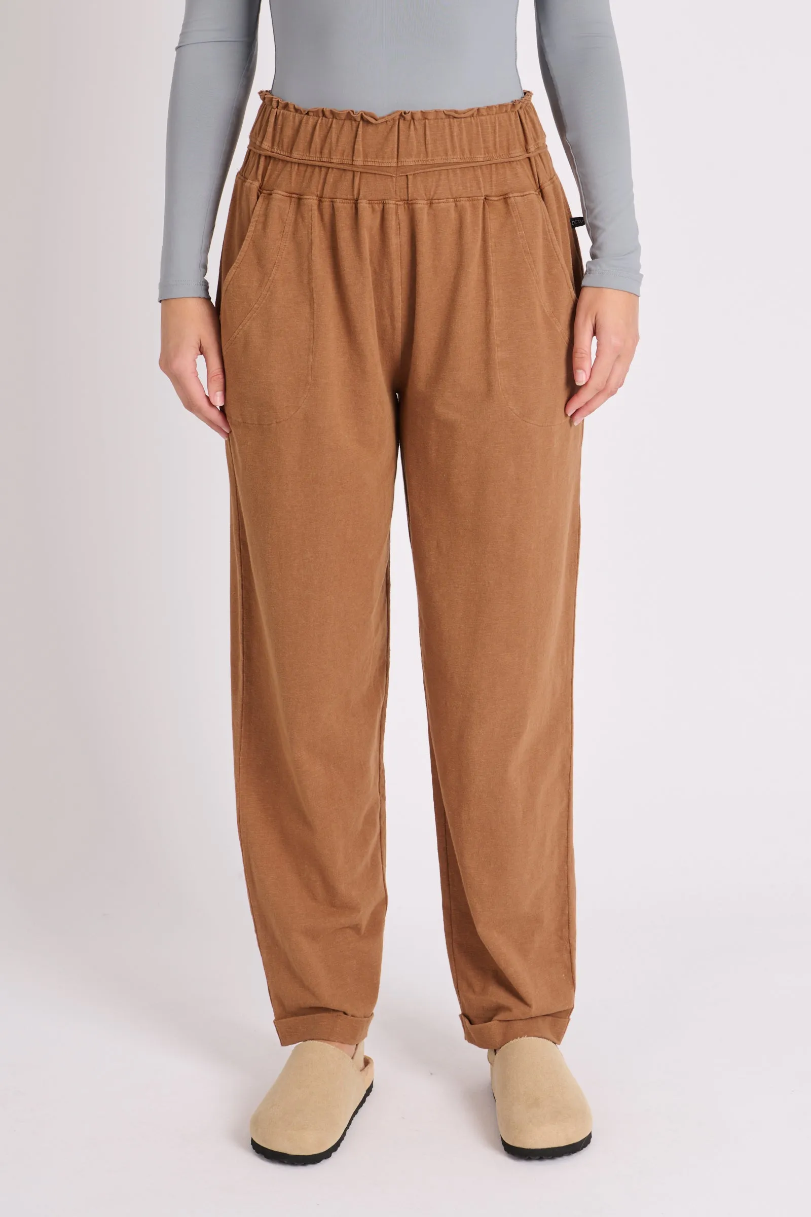 BROWN TRACK PANT