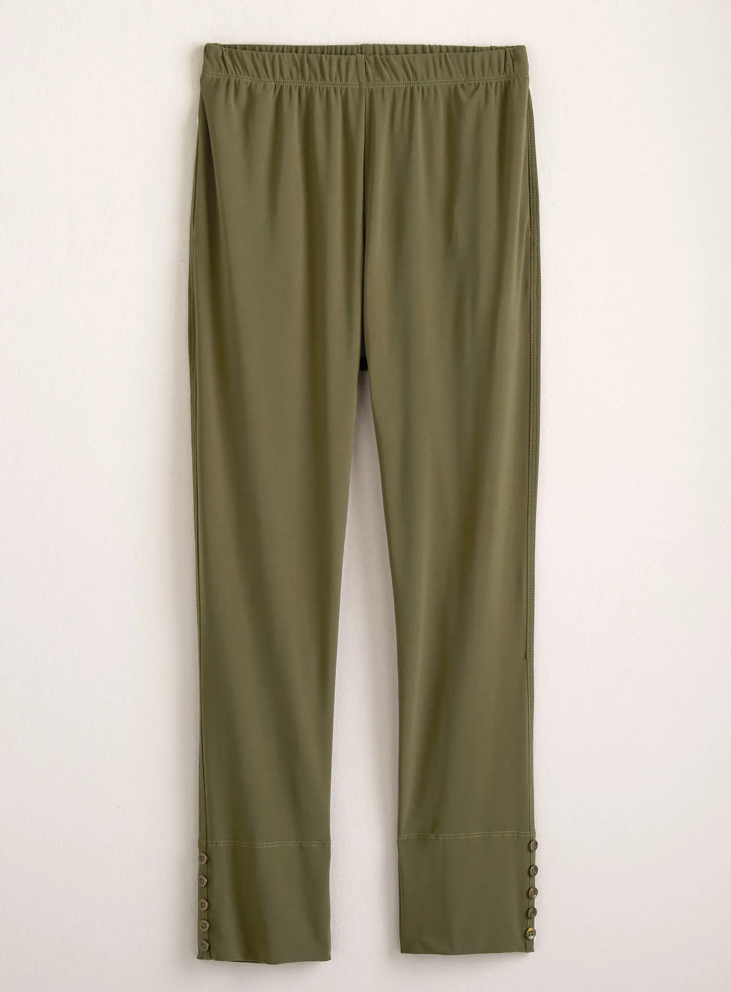 Button Slims Ankle Pants