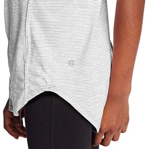 C9 Champion Girls' Keyhole Tank, White/Ebony, XS