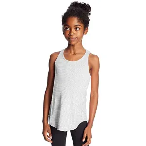 C9 Champion Girls' Keyhole Tank, White/Ebony, XS