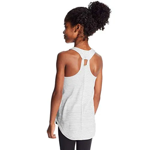 C9 Champion Girls' Keyhole Tank, White/Ebony, XS