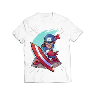 Captain America Printed Graphic T-Shirt
