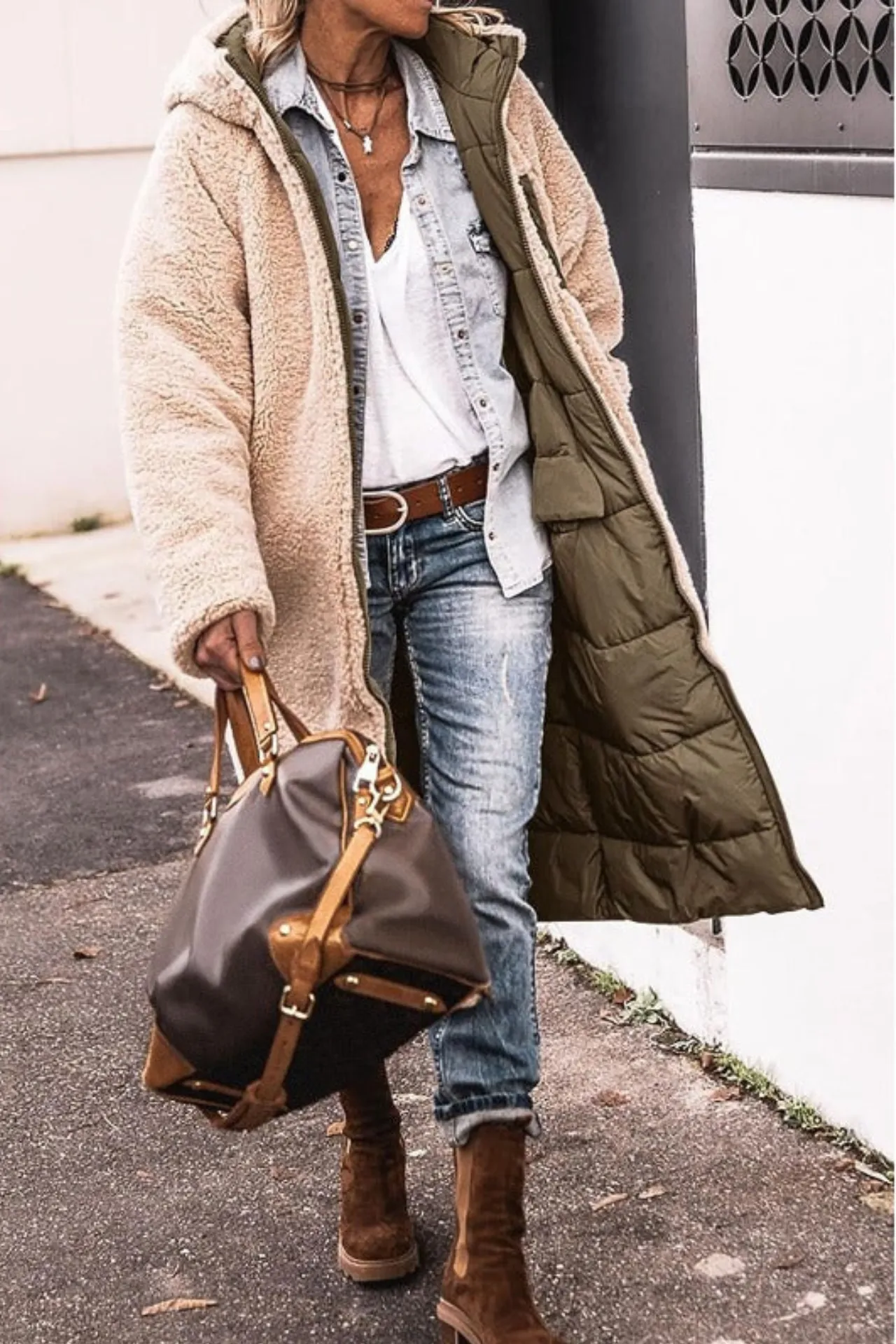 Cary - Elegant Reversible Coat for Women