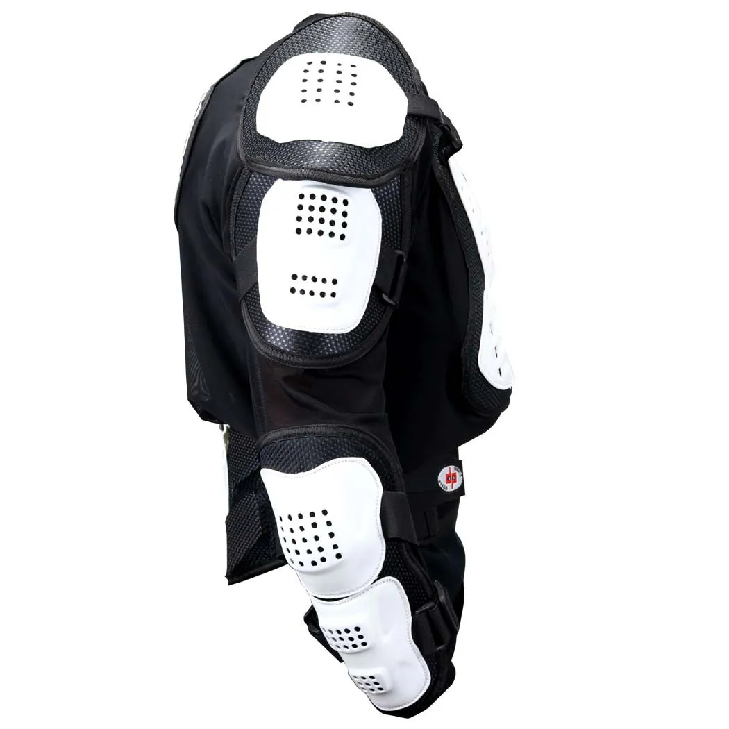 CE Approved Perrini Full Body Armor Motorcycle Jacket Shirt White