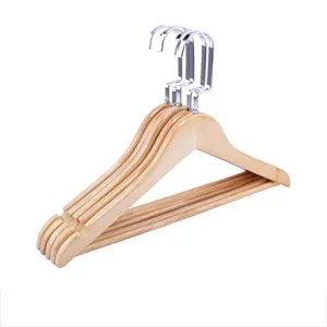CGF-Drying Racks Hanger Wood Solid Pants Rack Suit Skirt Jacket Size (38x25x1.2) cm (10 Piece) Womens