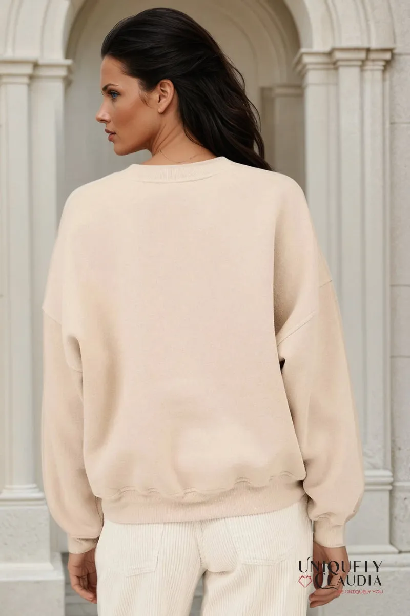 Chateau Des Vignes Embroidered Crewneck Sweatshirt