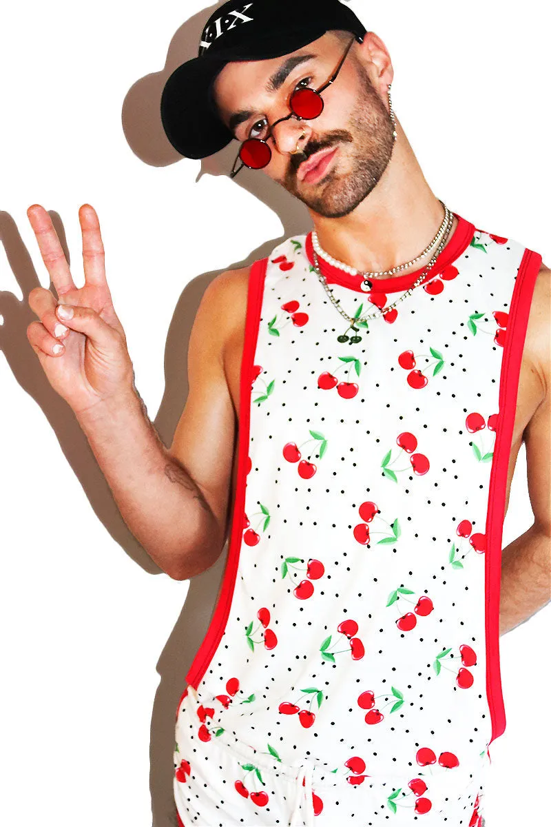 Cherry Bomb Low Arm Tank-White