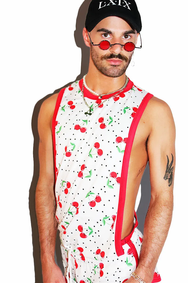 Cherry Bomb Low Arm Tank-White