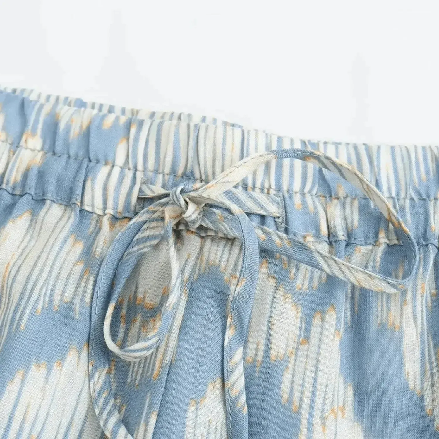 Clyssa Grace Set – Light blue – Tailored high-waisted pants