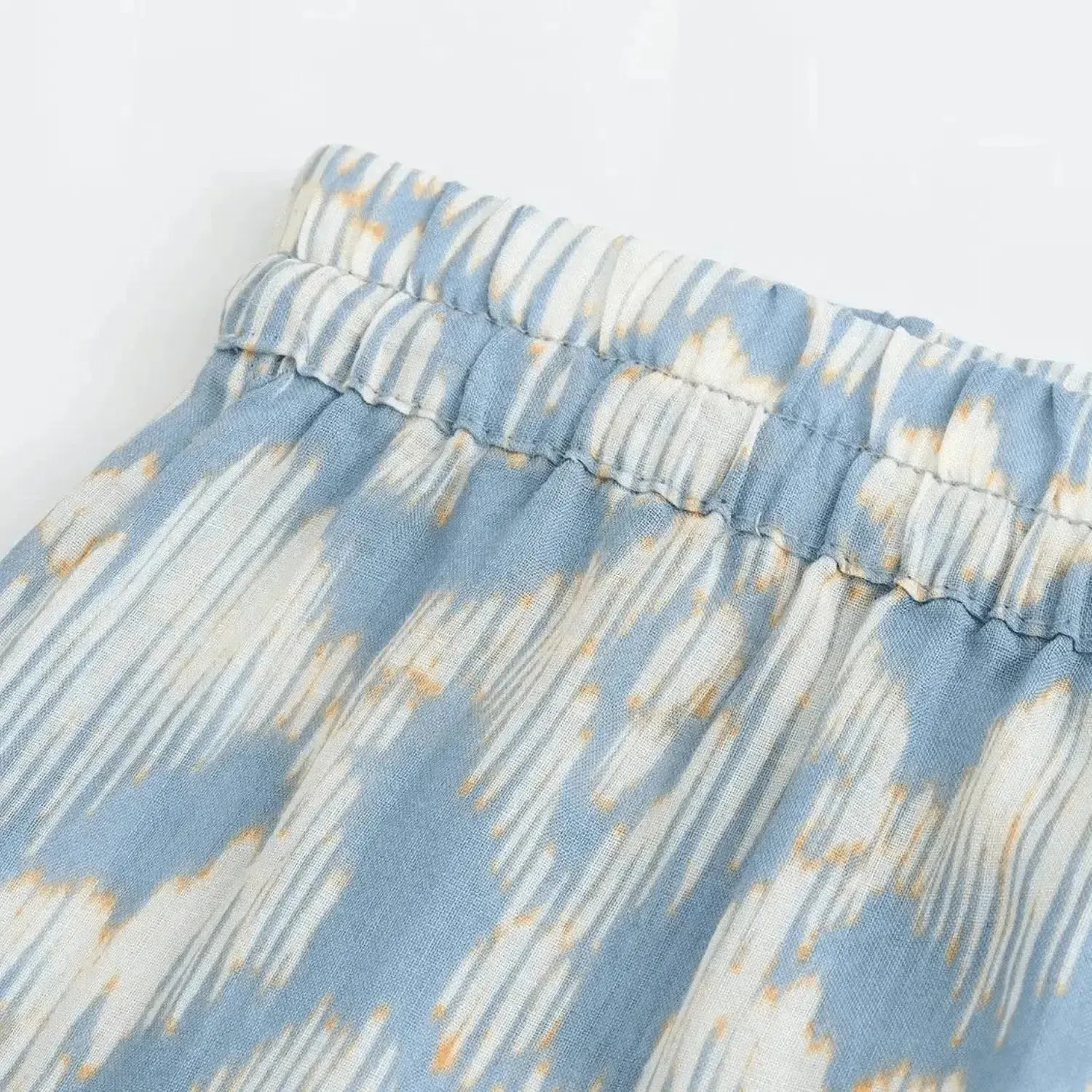 Clyssa Grace Set – Light blue – Tailored high-waisted pants