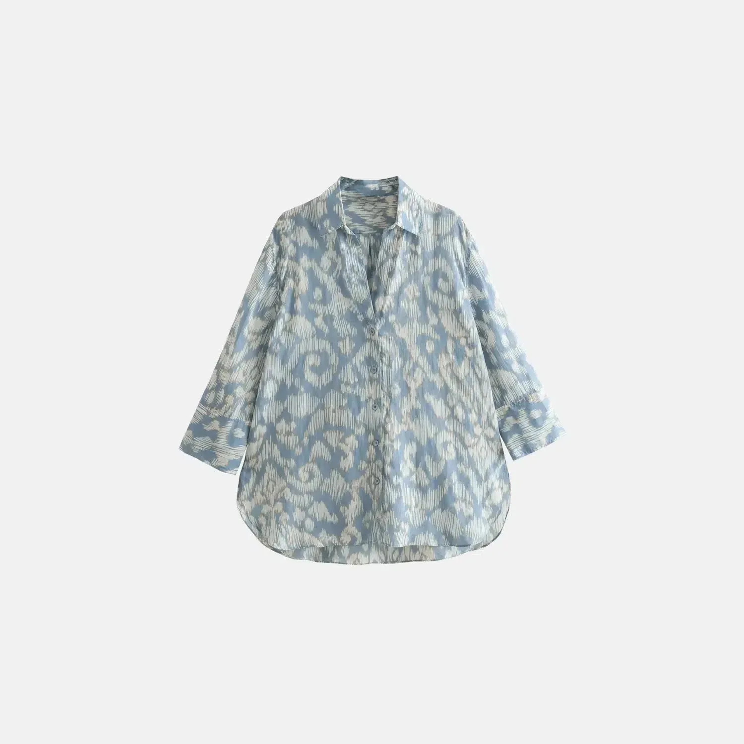 Clyssa Grace Set – Light blue – Tailored high-waisted pants