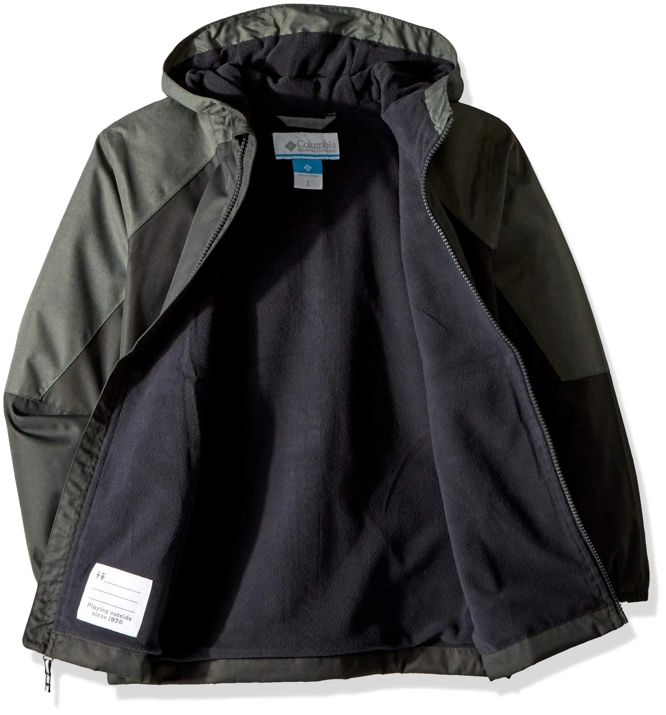 Columbia Boys' Little Endless Explorer Jacket, Black Heather/Grill Heather, Small
