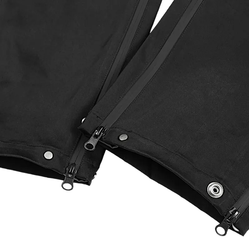 Contrast panel zipper joggers