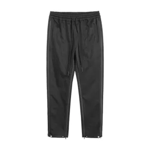 Contrast panel zipper joggers