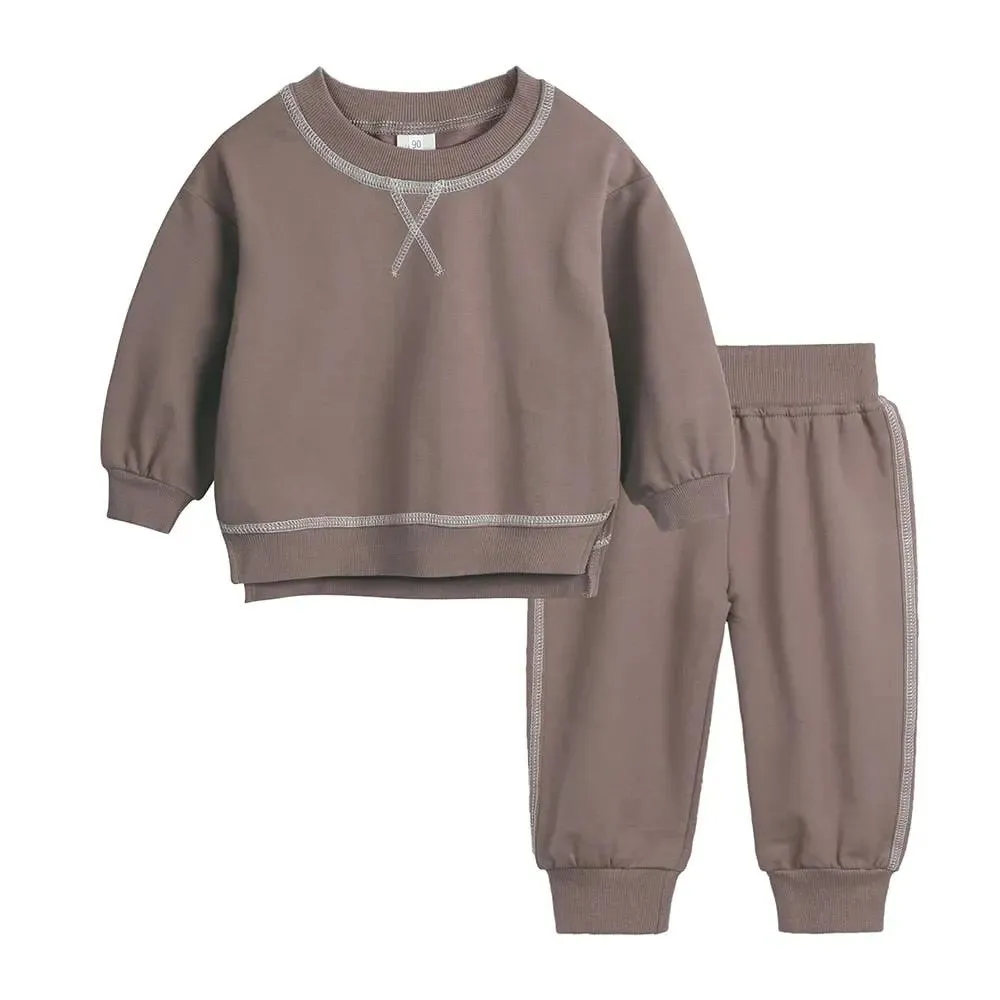 Cozy Split Sweatshirt and Joggers Bundle