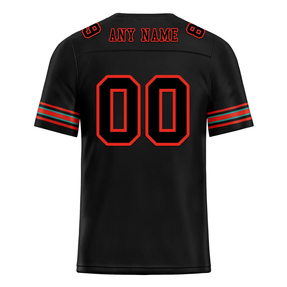 Custom Black Red Drift Fashion Black Personalized Authentic Football Jersey FBJ02-bc0fb0d