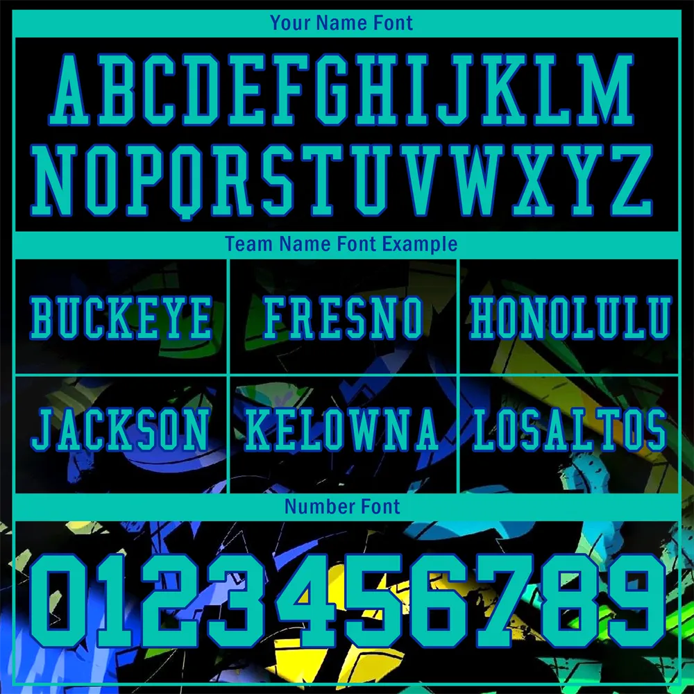 Custom Black Tie Dye Aqua Personalized Authentic Football Jersey FBJ02-bc0fa7f
