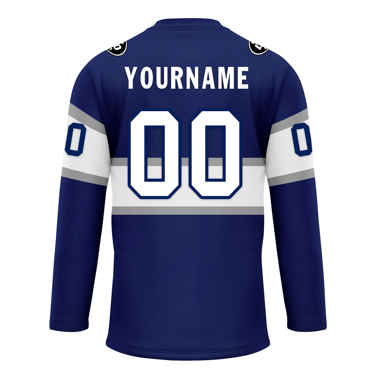 Custom Blue White Personalized Hockey Jersey HCKJ01-D0a70bd