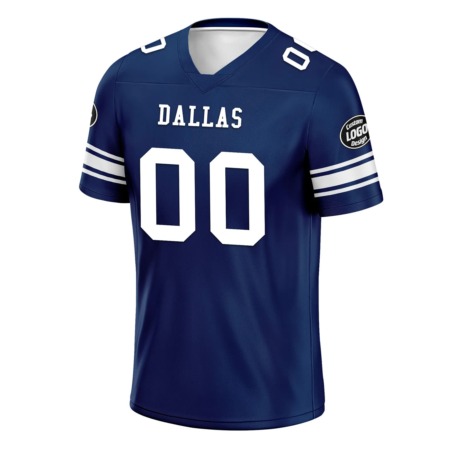 Custom Bule Dalls Personalized Authentic Football Jersey FBJ02-D020256-5