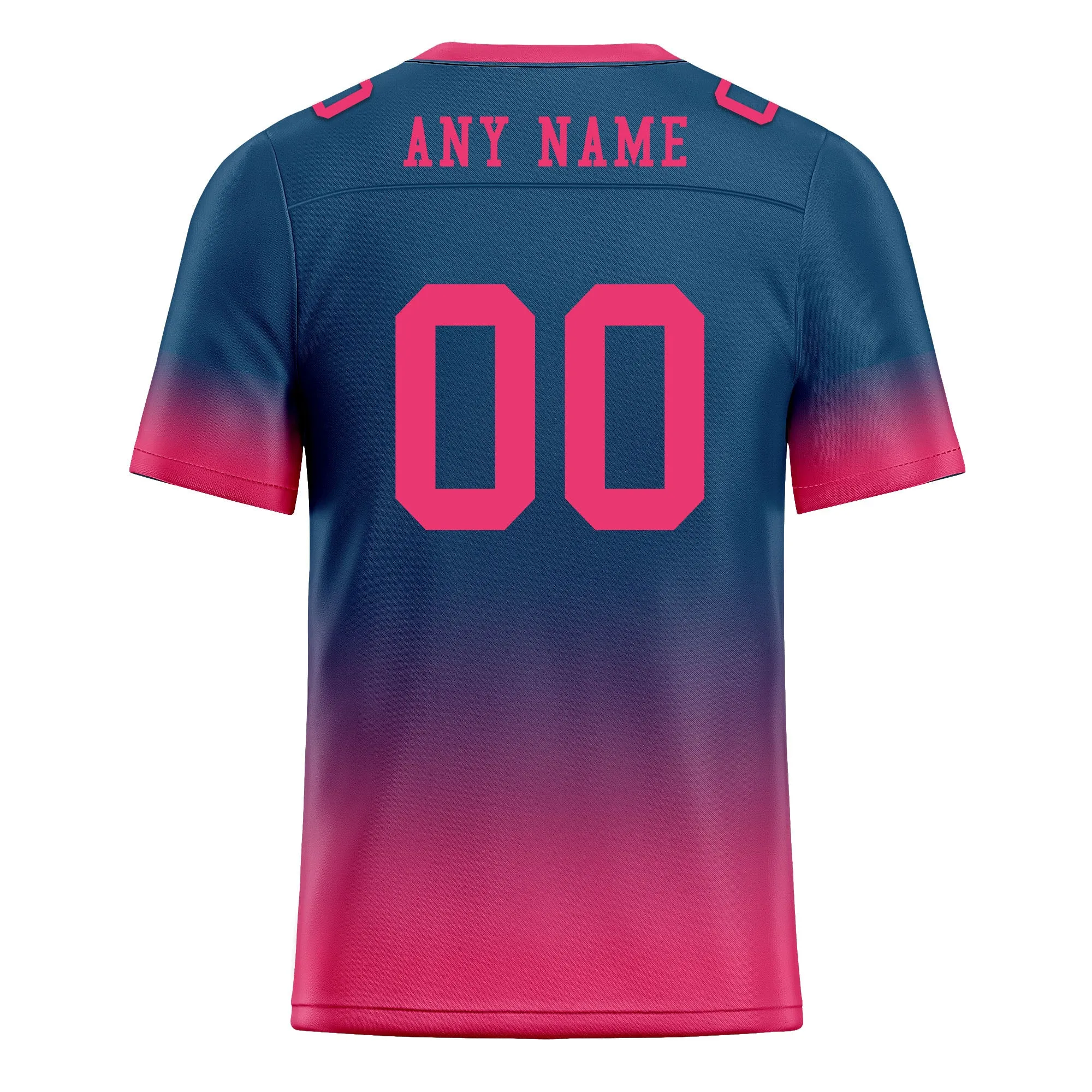 Custom Dark Teal Pink Fade Fashion Personalized Authentic Football Jersey FBJ02-D06089