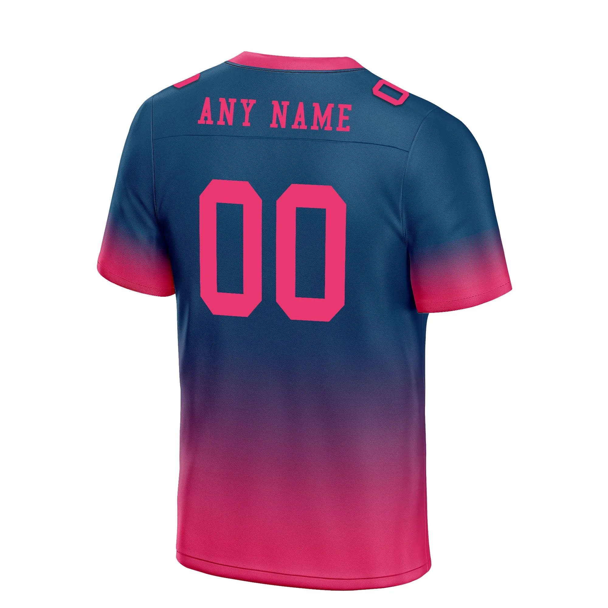 Custom Dark Teal Pink Fade Fashion Personalized Authentic Football Jersey FBJ02-D06089