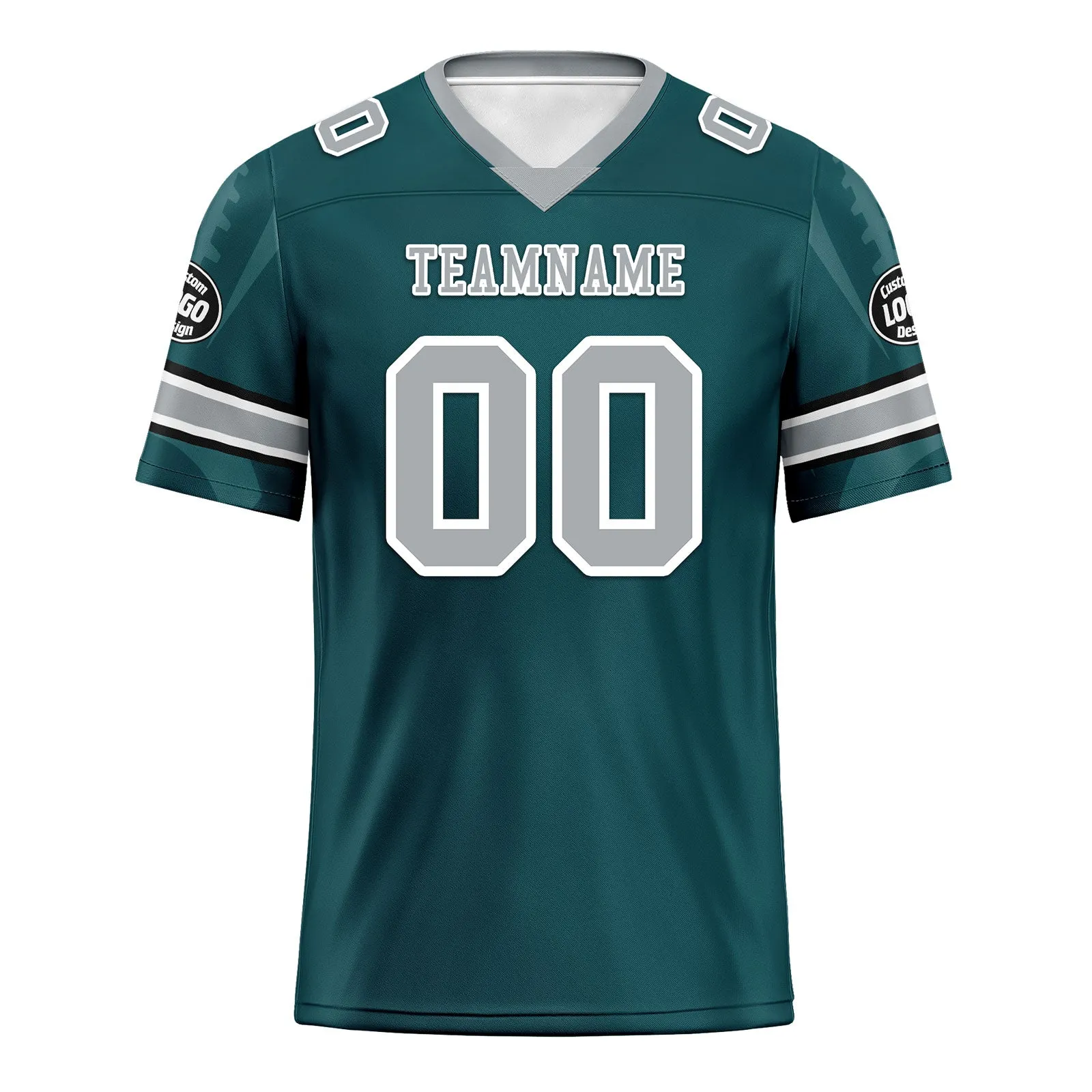Custom Green Philadelphia Personalized Authentic Football Jersey FBJ02-D025033-21