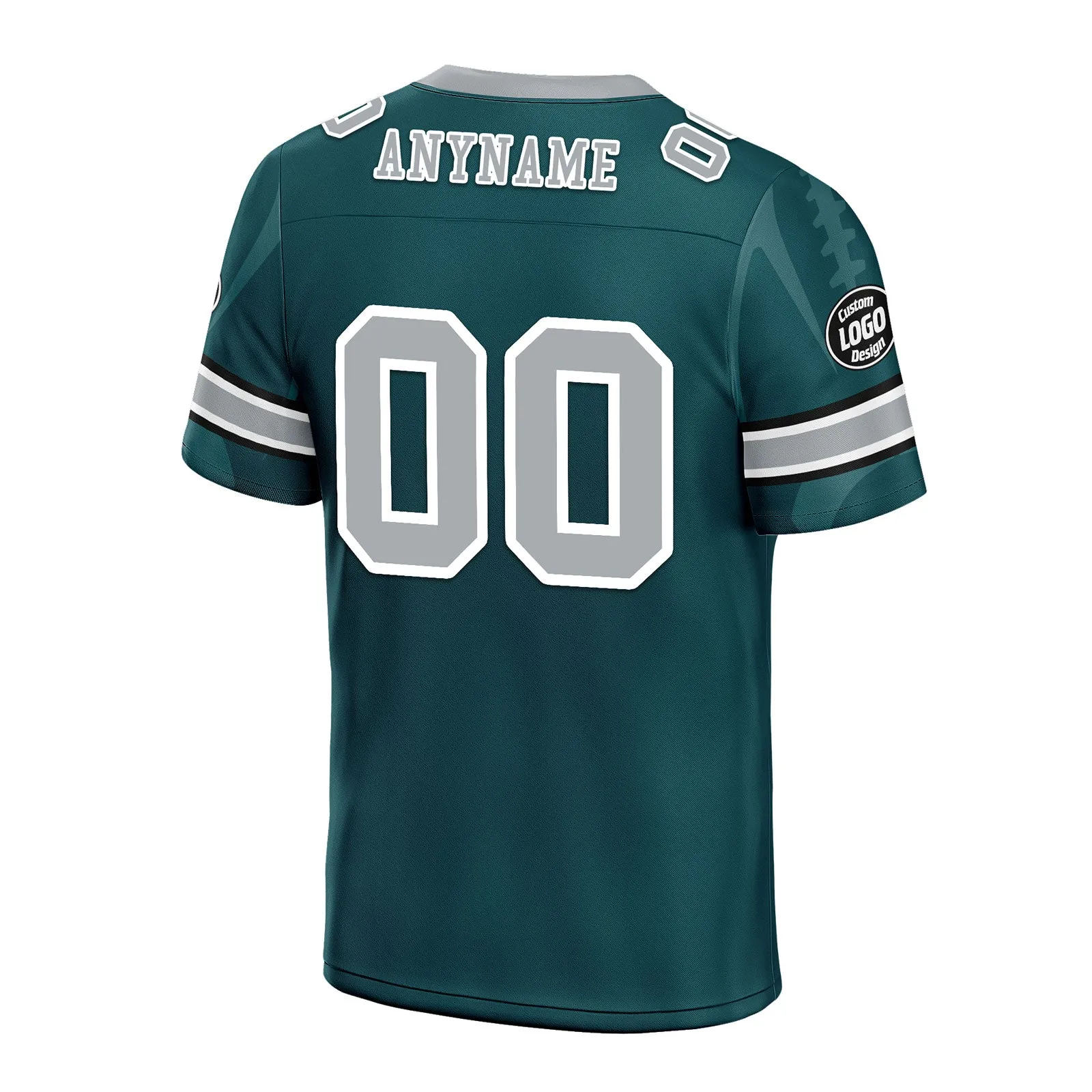 Custom Green Philadelphia Personalized Authentic Football Jersey FBJ02-D025033-21