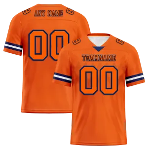 Custom Orange Sleeve Stripes Orange Personalized Authentic Football Jersey FBJ02-bc0f0e0