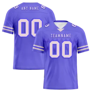 Custom Purple Sleeve Stripes Grey Personalized Authentic Football Jersey FBJ02-bc0f0d8