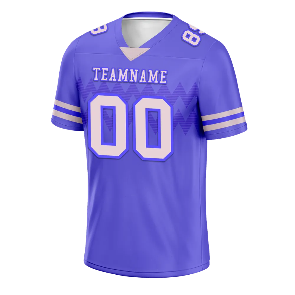Custom Purple Sleeve Stripes Grey Personalized Authentic Football Jersey FBJ02-bc0f0d8