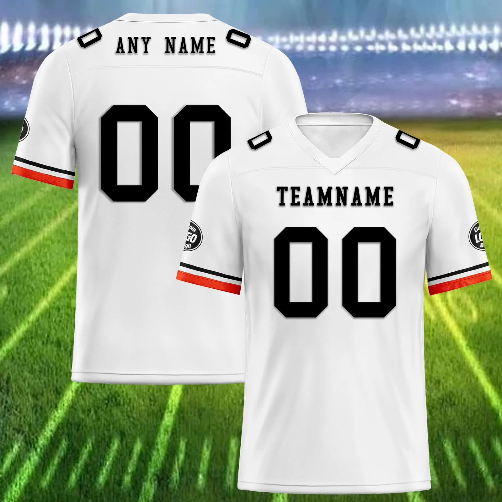 Custom White Cleveland Personalized Authentic Football Jersey FBJ02-D020263-8