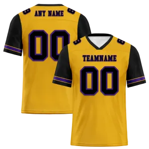 Custom Yellow Black Two Tone Black Personalized Authentic Football Jersey FBJ02-bc0fa00