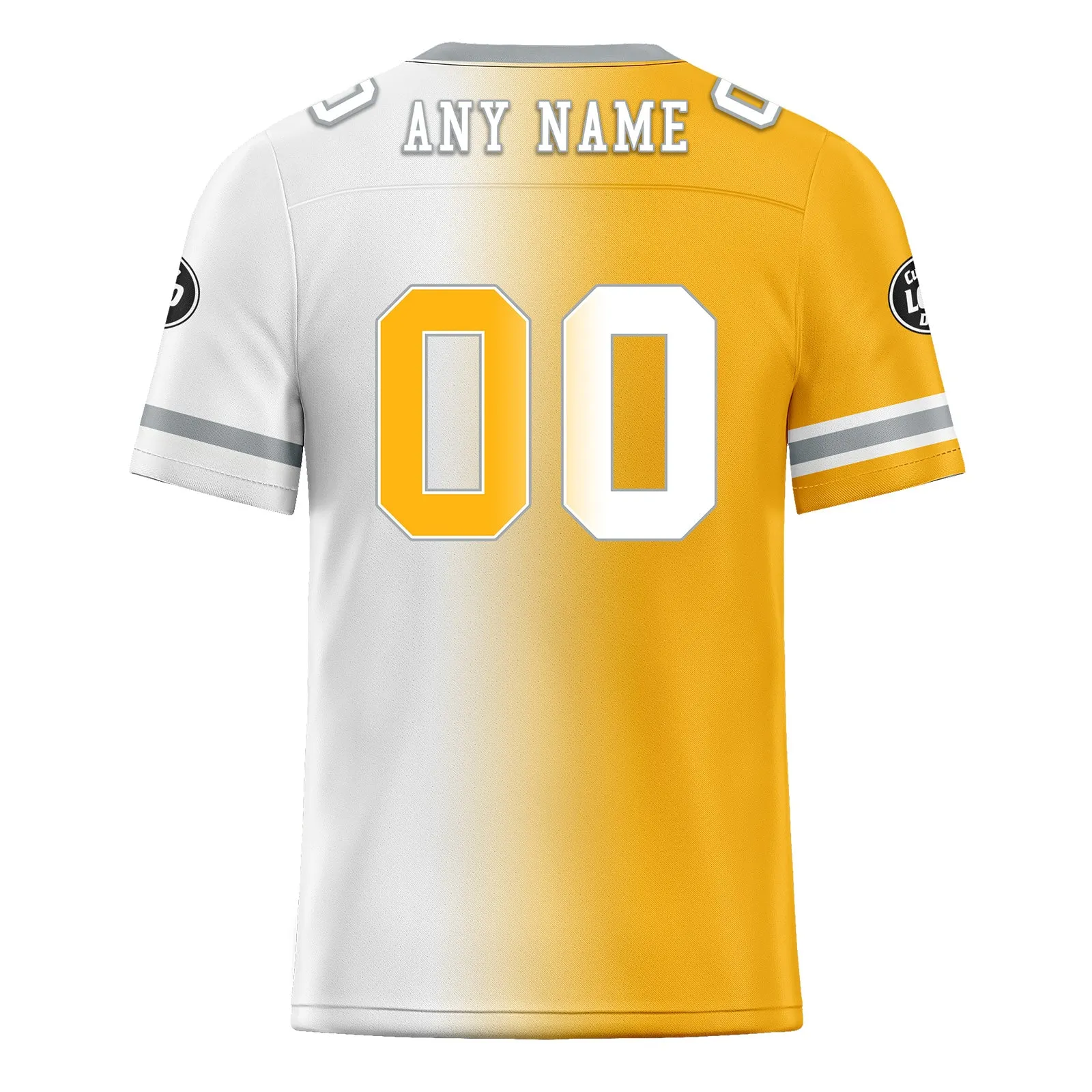 Custom Yellow White Pennsylvania Personalized Authentic Football Jersey FBJ02-D028017-31