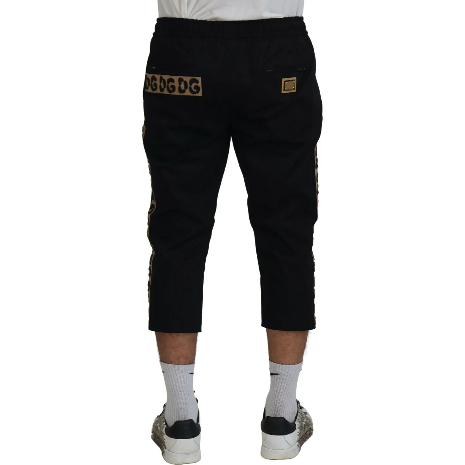 Dolce & Gabbana Elegant Leopard Print Cropped Pants